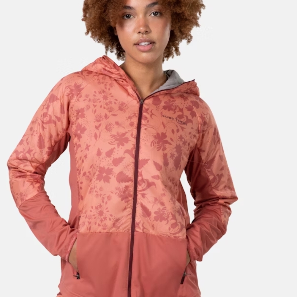 Kari Traa Pink Utility Jacket with Hood and Water-Resistant Fabric